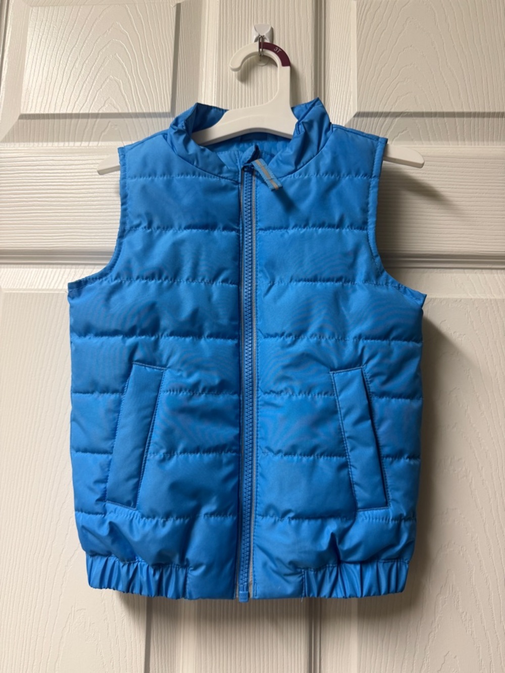 Bright Blue Quilted Puffer Vest - Sleeveless Zip Front